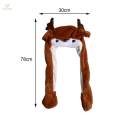 Ear Moving Jumping Hat Costume Dress up Cosplay for Christmas Easter Party Deer. 