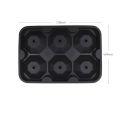 Ice Cube Trays Release Silicone Diamond Shaped 6 Grids Ice Trays with Spill-Resistant Removable Lid Stackable DIY Home Ice Cube Molds with Small Funnel for Chilled Drinks.
