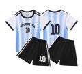 Football jersey set for children, babies, and children's ching, printed size, primary school football training class team form. 
