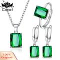 Carat Charm Ring Charming Bride Jewelry Rhinestone Necklaces Dangle Earrings Sets. 