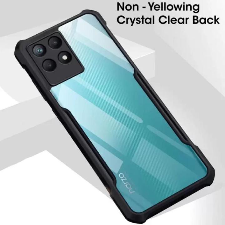 Back Cover for Realme Narzo 50  (Transparent, Black)