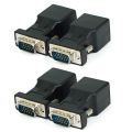 TWEXQNY 4 Pack VGA Extender Male to RJ45 CAT5 CAT6 20M Network Cable Adapter COM Port to LAN Ethernet Port Converter. 