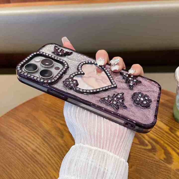 HODON%20Gradient%20Glitter%20Butterfly%20Diamond%20Phone%20Case%20For%20iPhone%2016%2014%2012%2013%2015%20Pro%20Max%2014%2015%2016%20Plus%2011%20Cases%20Luxury%20Love%20Heart%20Rhinestones%20Make%20Up%20Mirror%20Back%20Cover%20-%20Image%205