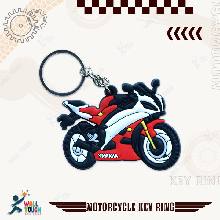 YAMAHA BIKE PVC Keychain Key ring Red Rubber Motorcycle Bike Car Collectible Gift New