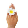 Artificial khatgolap flower finger ring girl and women -1 pcs..