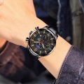 Men Sport Watch Luxury Stainless Steel Quartz Wristwatch Man Business Casual Leather Bracelet Male Luminous Clock Watches. 