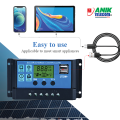 Solar Charge Controller 12V 24V Solar Panel Lcd Display Digital PWM Charge Controller 10A Charging And Output - Solar Panel.