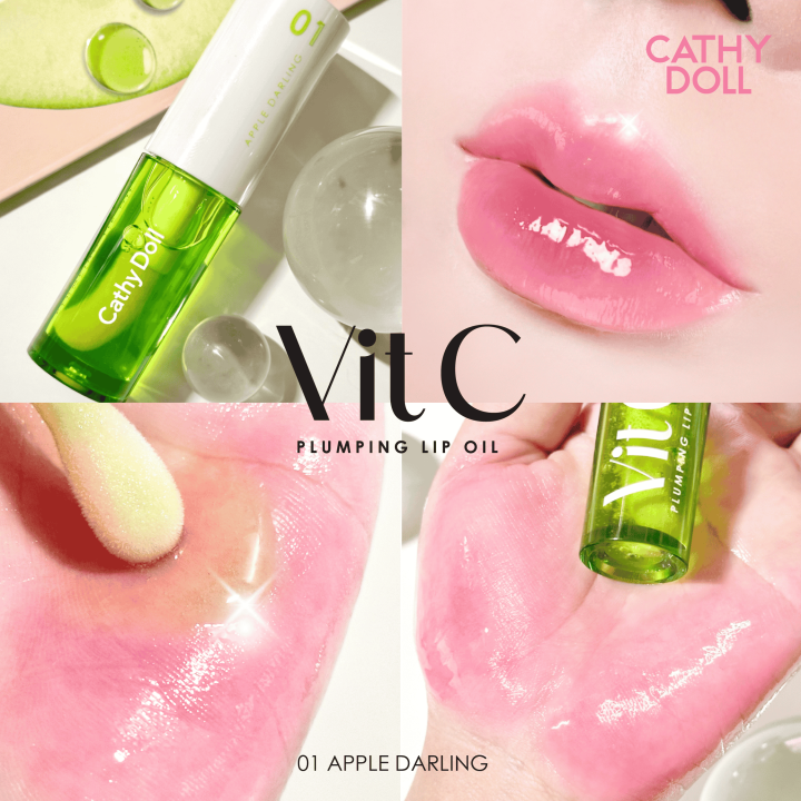 CATHY%20DOLL%20Vit%20C%20Plumping%20Lip%20Oil%202.4G%20Cathy%20Doll%20#APPLE%20-%20Image%202