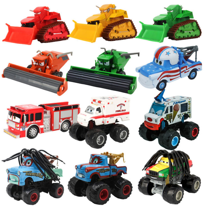 Alloy Disney Pixar Cars rhapsody matador bulldozer truck Mater harvester 1:55 Diecast Metal Car Model Toy For Kid Birthday Gift