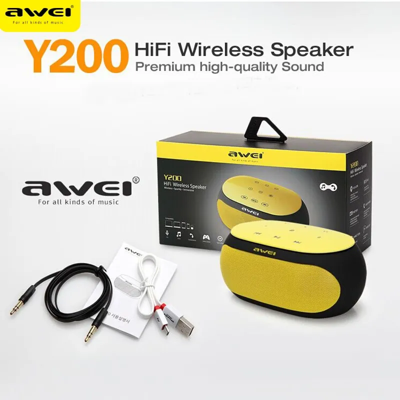Awei Y200 - Wireless Bluetooth Speaker - Bluetooth Speaker | Daraz.com.bd