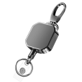 2 Pack Heavy Duty Metal Retractable Badge Holders Carabiner Keychain Belt Badge Reels Clip Key Ring ID Card Holder.