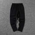 New Men's Casual Spring Summer Fall Running Pants Student Boy Korean Fashion Sports Nine Pants Quick Dry Double Pockets.
