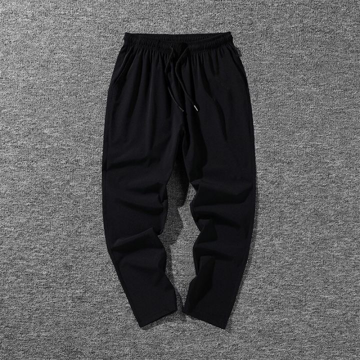 New%20Men's%20Casual%20Spring%20Summer%20Fall%20Running%20Pants%20Student%20Boy%20Korean%20Fashion%20Sports%20Nine%20Pants%20Quick%20Dry%20Double%20Pockets%20-%20Image%203