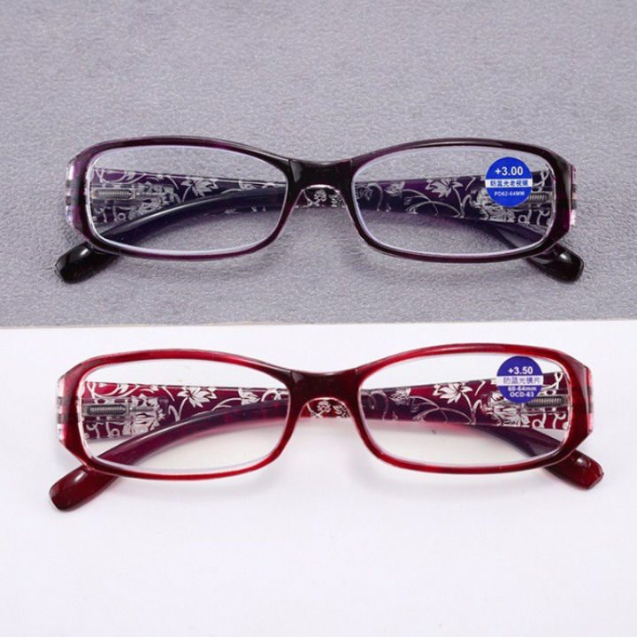 2024 New Women's Printed Reading Glasses Tree Spring Leg Presbyopic Glasses Running Rivers and Lakes Anti-Blue Light Tik Tok New Reading Glasses