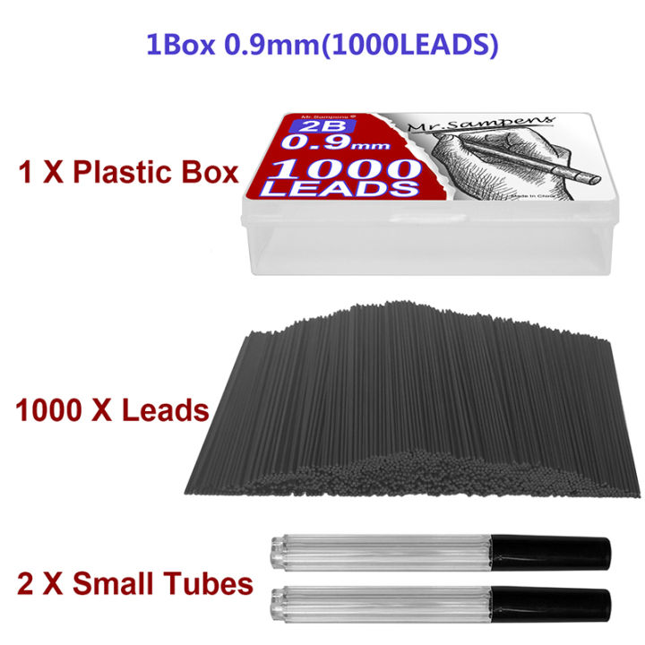 1000Pcs/box%200.9mm%202B%20Mechanical%20Pencil%20Refill%20Mechanical%20Pencil%20Leads%202B%20Pencil%20Automatic%20Pencil%20Core%20Refill%20School%20Black%20-%20Image%204