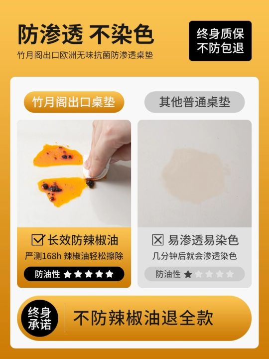 Y5UG soft glass table top protector tablecloth waterproof oil proof non-wash pvc transparent table mat coffee table for primary school students