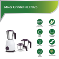 Philips HL7505 500W Mixer Grinder (White & Purple) – Official Philips Product.