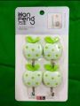Adhesive Glue Stick Wall Hooks  (4 Pcs). 