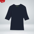Ladies Short Sleeve Ribbed Crew Neck Knitted Sweater From Levin. 