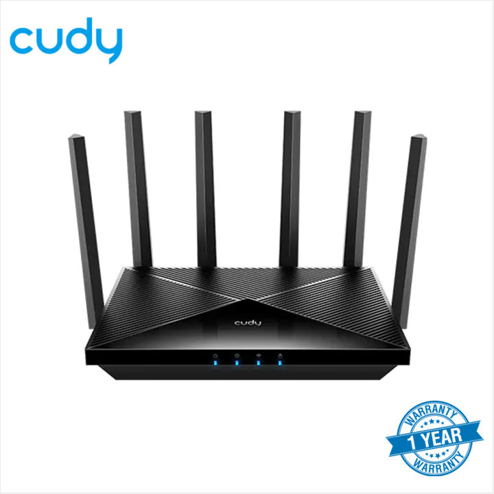 CUDY WR6500 BE6500 Dual-Band Gigabit Wi-Fi 7 Router - Broadcom 2 GHz Quad-Core CPU - 6-Stream Dual-Band Wi-Fi 7 (5760 Mbps + 688 Mbps) - 5× Gigabit Ethernet Ports - Covers Up to 140 m² (1,500 ft²), 200 Connected Devices -Cudy App, Cloud Control, Cudy Mesh