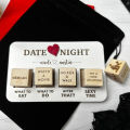 Date Night Dice After Dark Edition, Date Night Wooden Dice Game For Couples, Wood Reusable Couple Dice, Funny Anniversary Date Eatop. 