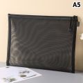 A4 A5 A6 B6 Nylon Mesh File Bag Transparent Zipper Test Paper Information Bag Office Student Pen Bag Toothbrush Bag Exam Bag Qingyue. 