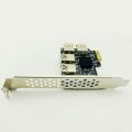 New 4 Ports PCIe Riser Adapter Board PCI-E 1x to 4 USB 3.0 PCI-E Rabbet GPU Riser Extender Ethereum ETH/Monero XMR/Zcash ZEC 16X External Slot Card Multiplier for Miner Mining BTC.