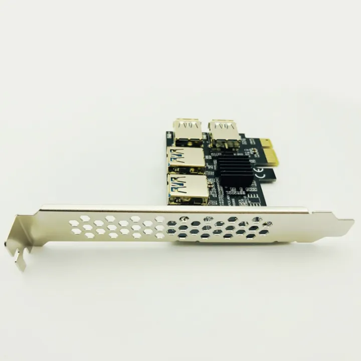 New%204%20Ports%20PCIe%20Riser%20Adapter%20Board%20PCI-E%201x%20to%204%20USB%203.0%20PCI-E%20Rabbet%20GPU%20Riser%20Extender%20Ethereum%20ETH/Monero%20XMR/Zcash%20ZEC%2016X%20External%20Slot%20Card%20Multiplier%20for%20Miner%20Mining%20BTC%20-%20Image%205