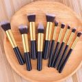 Premium Kabuki Brush Set - 10 Pieces Set. 