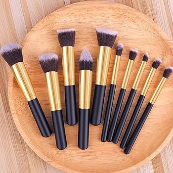 Premium Kabuki Brush Set - 10 Pieces Set