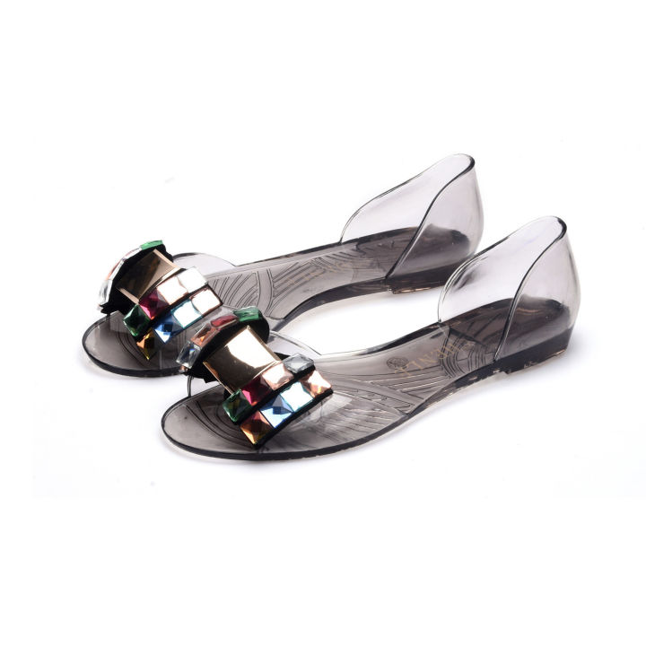 Charm%20shark%20transparent%20rhinestone%20summer%20new%20fish%20mouth%20jelly%20shoes%20sandals%20beach%20women's%20shoes%20fashion%20flat%20daily%20casual%20shoes%20-%20Image%202