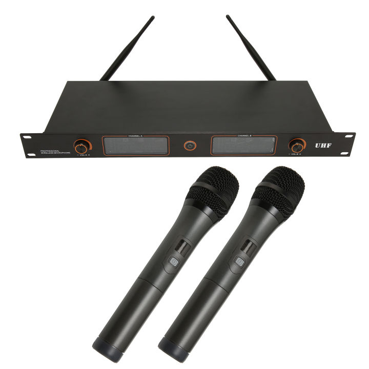 UHF%20Dynamic%20Handheld%20Microphone,%20UHF%20Wireless%20Microphone%20System%20Dual%20Channel%20Simple%20Operation%20for%20Auditorium%20for%20Dance%20Hall%20-%20Image%202