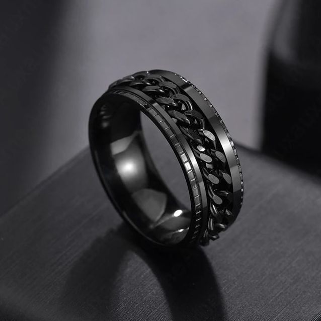 New Self-defense Ring Portable Finger- Ring For Men- Black Finger Ring