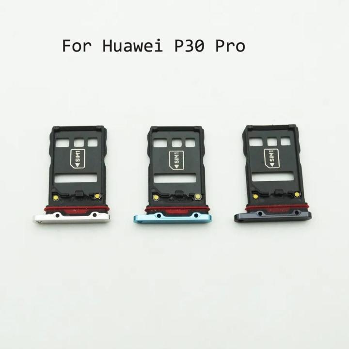 Sim Tray Holder For Huawei P30 Pro SIM Card Tray Slot Holder Adapter Socket Repair Parts