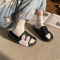 Thin Strip Girl Heart Lovely Soft Cute Rabbit Home Slippers Female Summer StudentinsNon-Slip Deodorant Bathroom Slippers. 