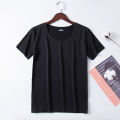 Women Casual Short Sleeve T-shirts Round Neck Breathable Ice Silk Loose T-Shirts Tees. 