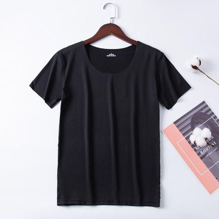Women%20Casual%20Short%20Sleeve%20T-shirts%20Round%20Neck%20Breathable%20Ice%20Silk%20Loose%20T-Shirts%20Tees%20-%20Image%208