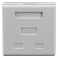 RJ45 Network Socket - Shielded Surface Mounted Double Wall Socket with CAT6A Ethernet LAN Cable Port for Network Cable. 