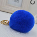 8cm Genuine Real Rex Rabbit Fur Ball Golden Color Keychain Cute Lapin Car Keyring Bag Pendant Pom Fluffy Key Chains.
