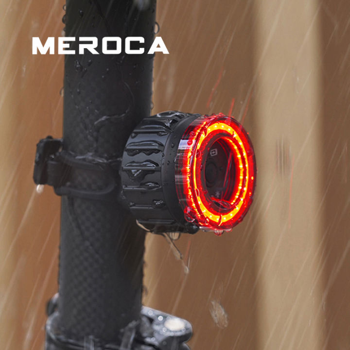 MEROCA Bicycle Rear Light USB Charging High Visibility Multifunction ...