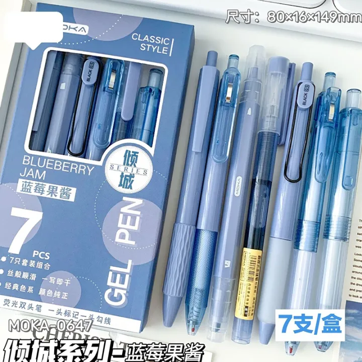 7Pcs/Box%20Minimalist%20Transparent%200.5mm%20Gel%20Pen%20High-Quality%20St%20Tip%20Signature%20Pen%20Student%20Quick-Drying%20Black%20Ink%20Pen%20-%20Image%202