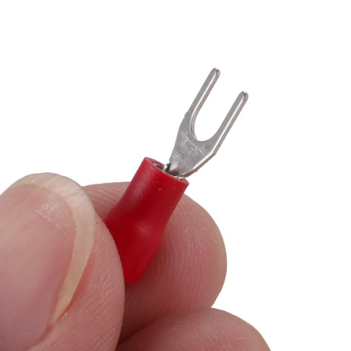 200%20Pcs%204mm%20Fork%20AWG%2022-16%20Pre%20Insulated%20Terminal%20Cable%20Lug%20-%20Image%203