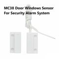 1Pair- MC38 Wired Magnetic Contact Reed Switch For Door Window Security Alarm System NC Normally Open Magnetic Switches Surface Mount MC38 Door Windows Sensor For Arduino. 