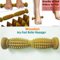 Acu Wooden Foot Roller Massager Home/Gym or Sports Exerciser for Men & Women. 