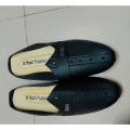 Men's half loafers leather shoes slip on artificial leather soft rubber sool and classic design. 