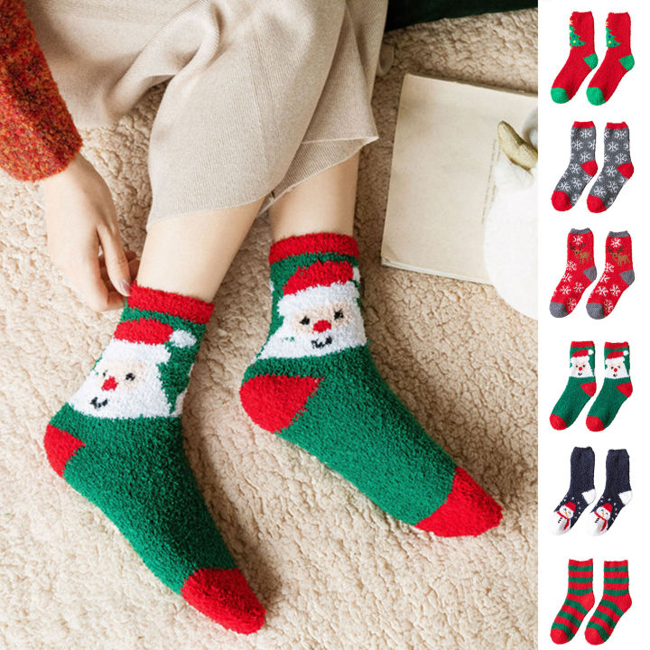Mid%20Calf%20Socks%20Stretchy%20Christmas%20Xmas%20Ladies%20Casual%20Socks%20-%20Image%206