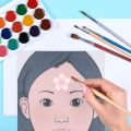 2Pcs Plastic Practice Face Training Makeup Template Model Painting Stencils Board Kids Face Paint Practice Board Side Faceing. 