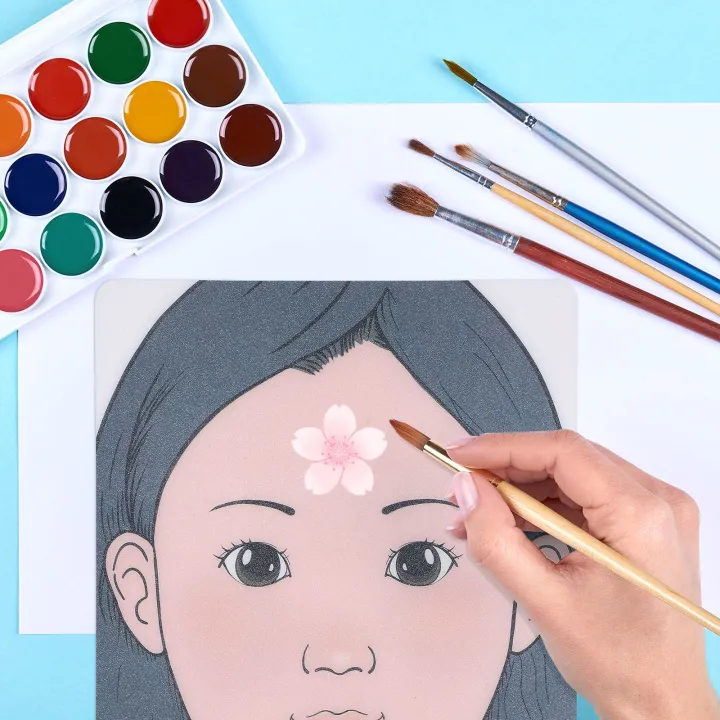 2Pcs%20Plastic%20Practice%20Face%20Training%20Makeup%20Template%20Model%20Painting%20Stencils%20Board%20Kids%20Face%20Paint%20Practice%20Board%20Side%20Faceing%20-%20Image%202