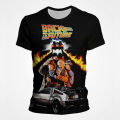 Classic Vintage T-shirts Back To The Future Men Print Tees Retro 3D Graphic Short Sleeve Streetwear Sport Adventure Tops T Shirt.