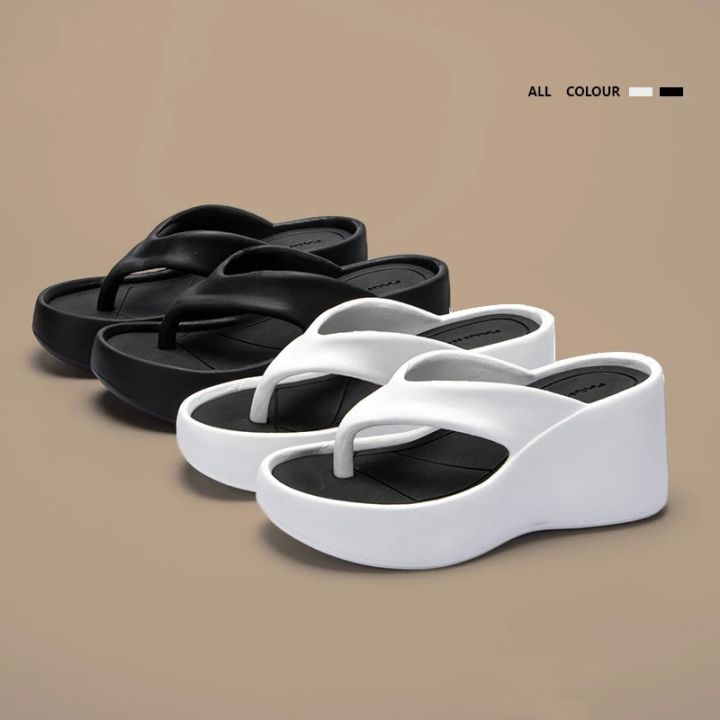 Clip Toe Platform Wedges